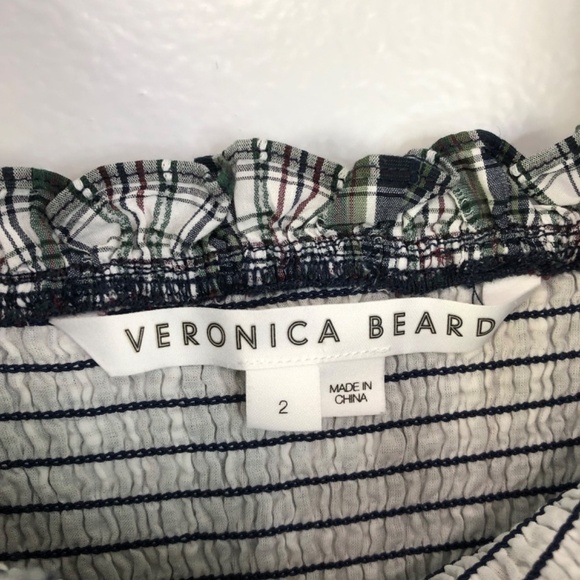 Veronica Beard Ziada Plaid Smocked Tiered Midi Dress Size 2 - Picture 4 of 12